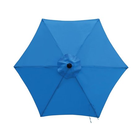 LIVING ACCENTS 7.5 ft. Tiltable Blue Patio Umbrella 8014977